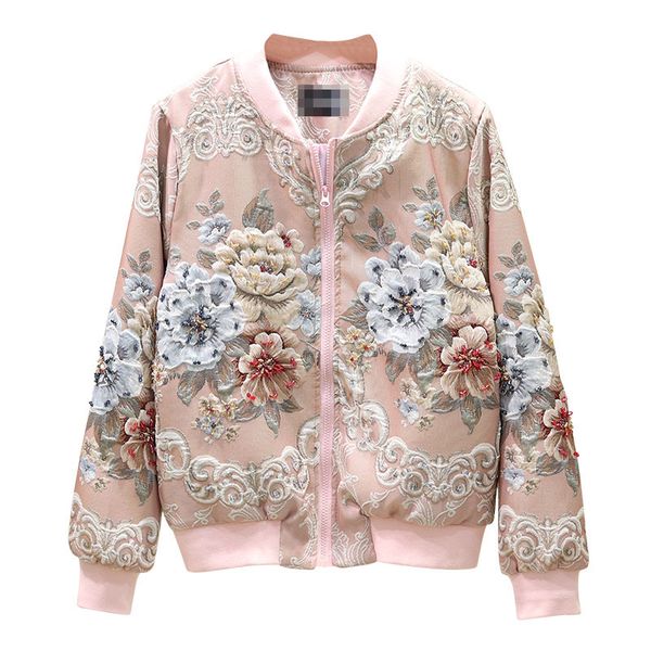 

2019 autumn winter fashion runway designer outwear women elegant floral embroidery hollow out luxury coat short jacket, Black;brown