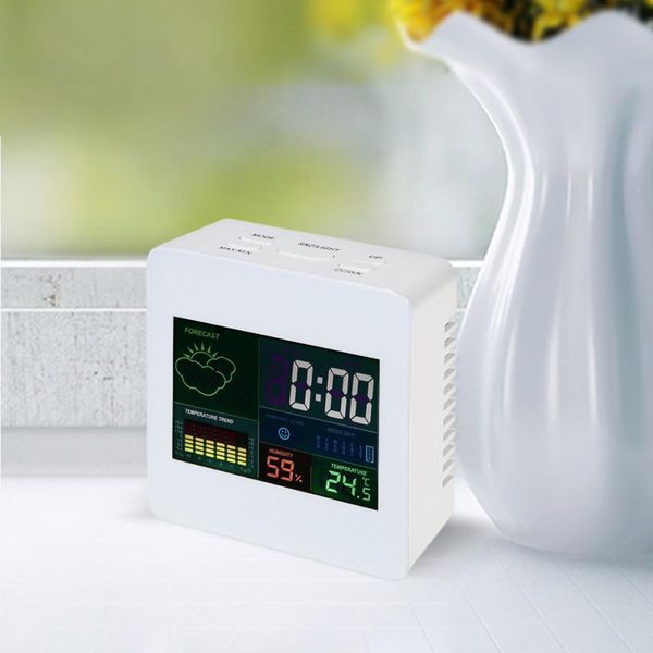 

ts-s61 многофункциональный цветной жк крытый термометр гигрометр часы