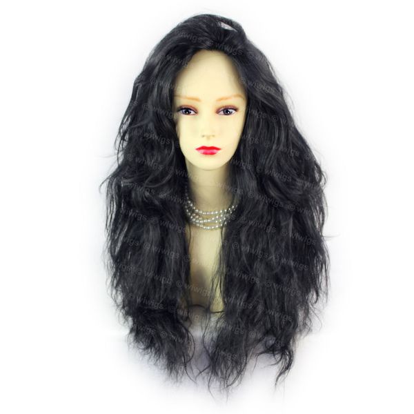 

untamed romantic long wild black wavy ladies wig