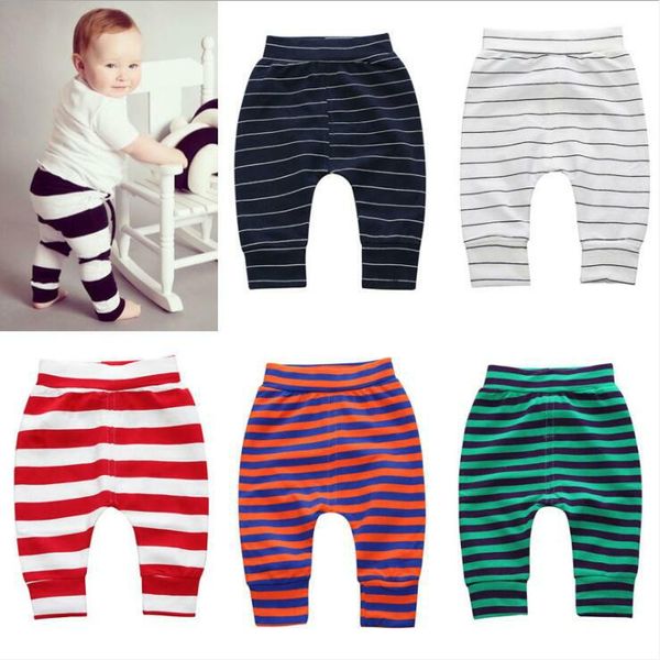 Vestiti per bambini Pantaloni a righe per bambini Pantaloni per neonati anti-zanzara Pantaloni per ragazzi Ragazze Pantaloni in cotone PP Pigiama da notte morbido elastico Legging CYP484