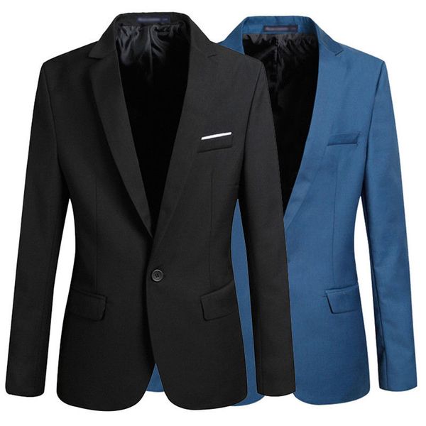 

brand new 2019 plus size s-4xl suit men's blazers formal men's slim fit one button suit blazer business blazers men, White;black