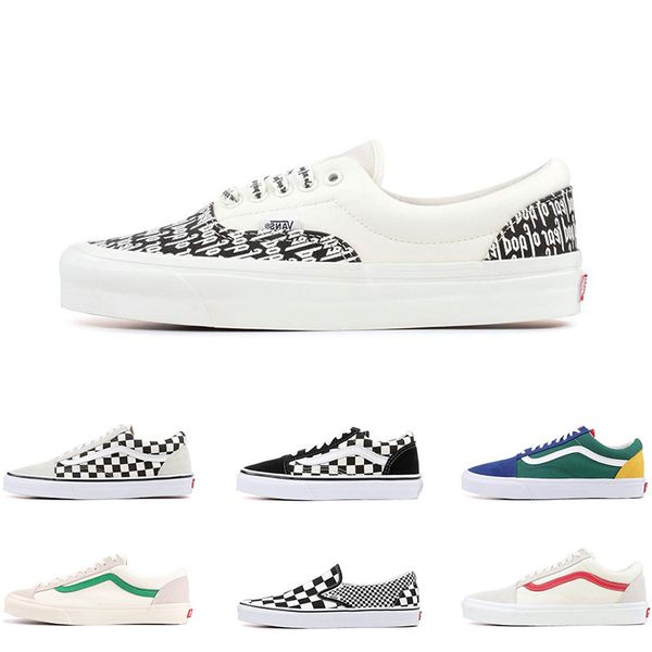 

vans Высокое качество старой школы MIx Checker OTW REPEAT FEAR OF GOD CHECKERBOARD Холст мужские спортив