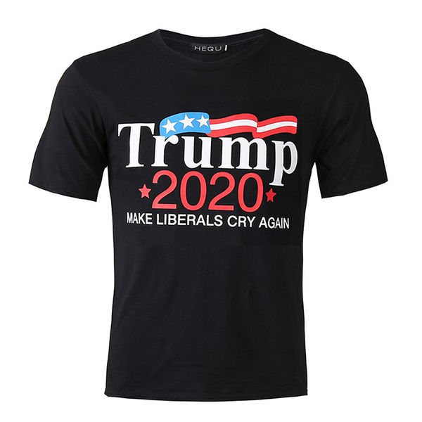 

t shirt homme 2019 new cotton o-neck short-sleeve shirts pro trump 2020 t-shirt trump gifts for men, White;black