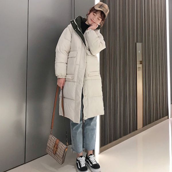 

2020 Designer Windproof Keep Warm Thick Jacket Ladies Brand Casual Long Coat Ourerwear Winter Oversize Coats Hot Sell New 4colors