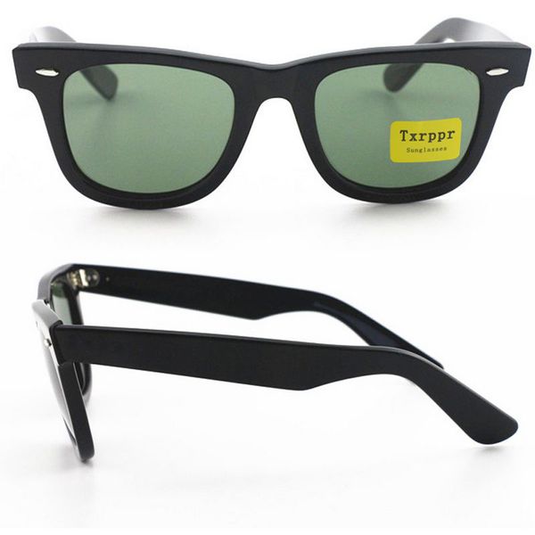 

Лучшие качества Western Style Txrppr Солнцезащитные очки Мужчины Классический угол Черный Plank Рама 50 мм UV400 очки с коричневой коробкой