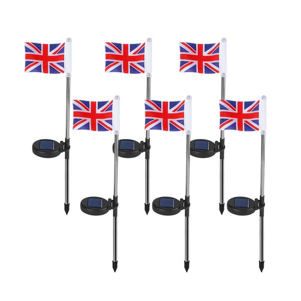 

uk flag solar powered garden stake light united kimdom flag pathway lights solar flag lights with metal pole stake