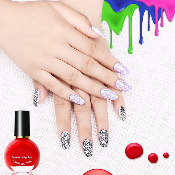 

new nail art stamping polish newly summer style manicure plate printing varnish candy nail stamp lacquer uv led gel polish 10ml