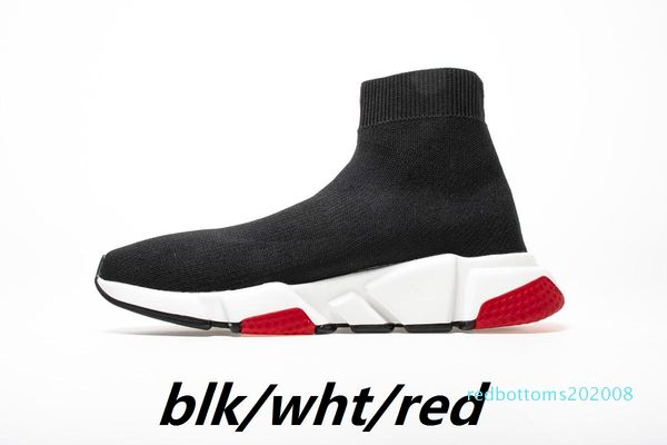 

2019 designer shoes speed trainer oreo triple black lime green flat fashion socks boot designer men women sneakers with box dust bag s7 r08