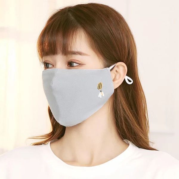 

in stock 3-12 year kids mask with breathing valve face masks 3-layer washable dustproof earloop sunscreen chiffon mask 202042