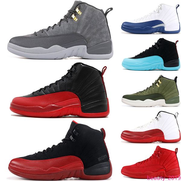 

2019 university blue man basketball shoes 12 12s bulls cny flu game michigan vachetta tan atletic the master mens sneaker trainer 7-13