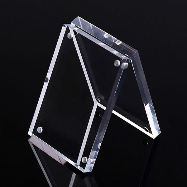 

decor acrylic p small picture frame polished business holder magnetic tanding box diy transparent hot