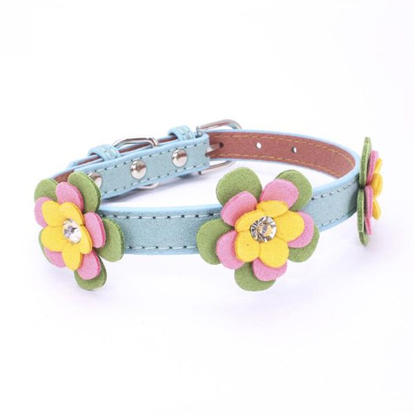 

fashion pu leather dog collar thin style back microfiber material durable for small big dog chain strap product