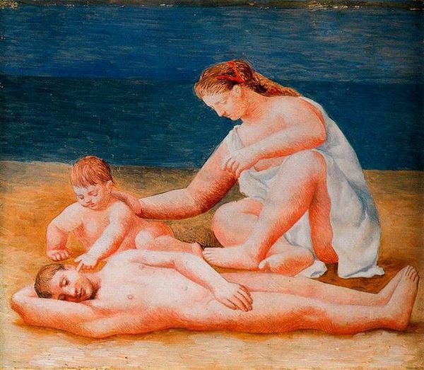

pablo picasso classical 100% handmade oil painting on white canvas family at the seashore famille au bord de la mer picasso207