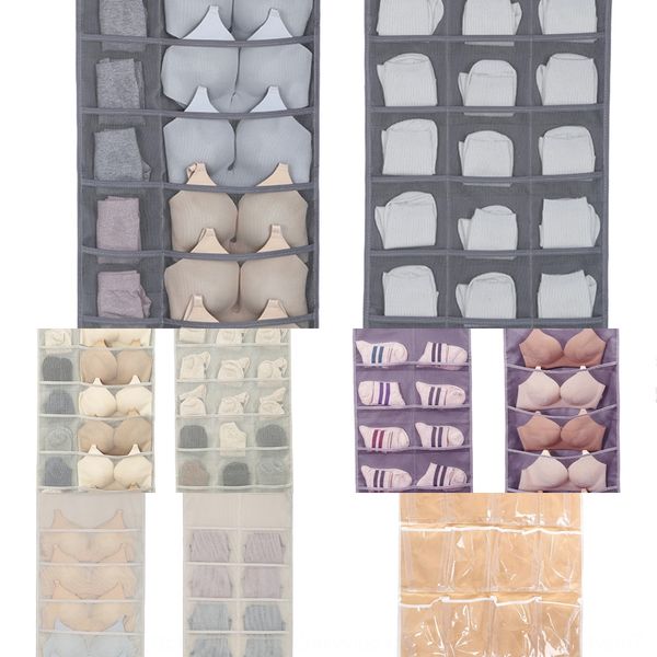 

jzjyp double-sided storage and handling bag 15 grid 30 grid underwear wall wardrobe wall hanging double-sided underwear socks storage hangin