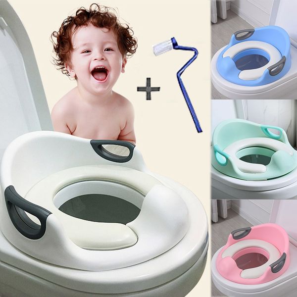 

potty training seat for kids boys girls toilet seat with cushion handle backrest baby portable toilet baby potty training seat