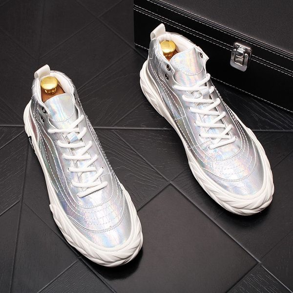 

errfc selling luxury men silver casual comfort shoes high fashion british luxury trending platform shoes sewn size 38-43, Black