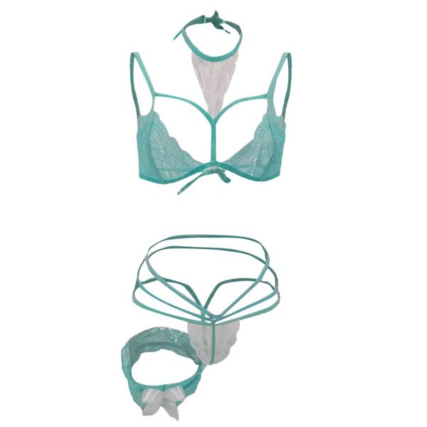 

doudoulu 2019 fashion woman lace bowknot lingerie bra g-string set bodysuit sleepwear ladies briefs panties underwear #ss, Red;black