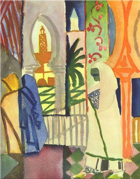 

august macke - in der tempelhalle home decor handpainted &hd print oil painting on canvas wall art canvas pictures 191231