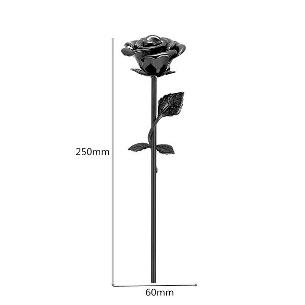 

iju002 stainless steel cremation black rose flower souvenir long multi colorful rose flower real gray vase gray souvenir, Silver