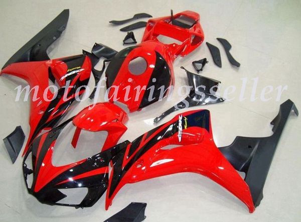 

oem quality new abs full fairings kits fit for honda cbr1000rr (2006-2007) cbr1000rr 06 07 bodywork set red black no1