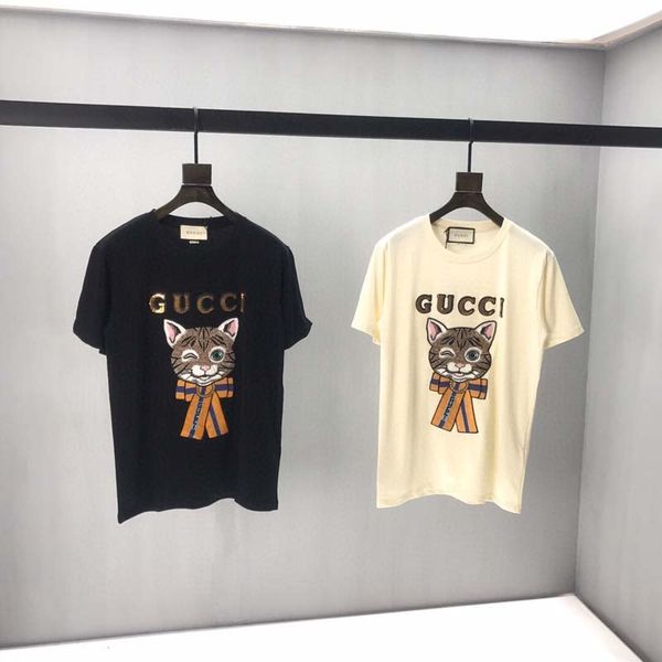 

goci summer new women t shirt mens designer t shirts summer fashion casual street t-shirt luxury classic man tshirt cotton 4151, White;black