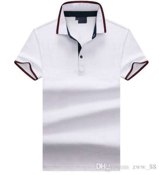 

19ss new arrival hliantao brand summer style short sleeve letter color block polo shirts brand mens polos shirt plus size m-xxl 4281, White;black