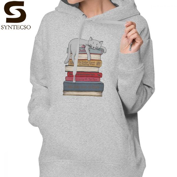 

sleep hoodie how to chill like a cat hoodies plus size gray hoodies women graphic kawaii cotton long sleeve pullover hoodie, Black
