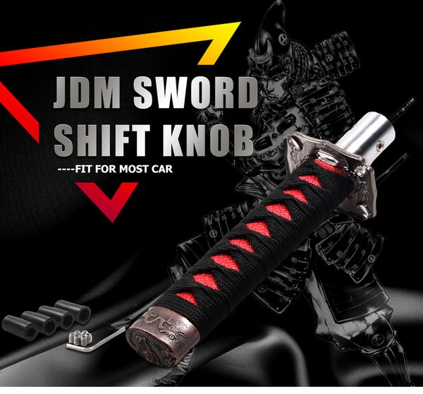 

universal jdm samurai sword shift knob shifter katana metal weighted sport with 12mm hole sk095