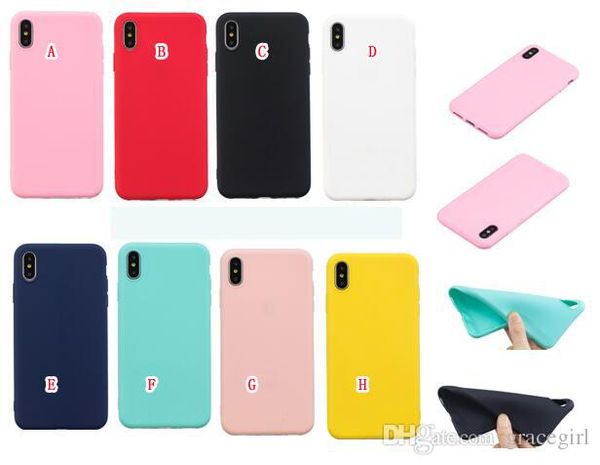

case for new iphone x xs max xr 8 7 plus 6 6s 5 5s se soft matte tpu cases plain frosted cover