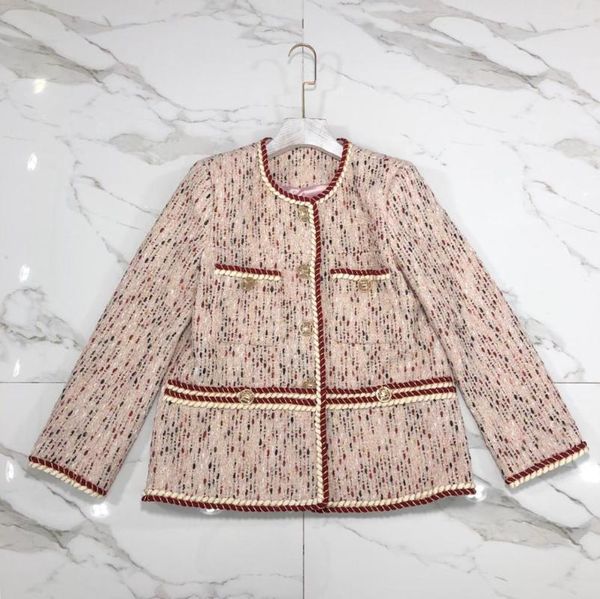 

2019 spring new blazer normal version and fashion design light pink color blazer for ladies and femme, Black;brown
