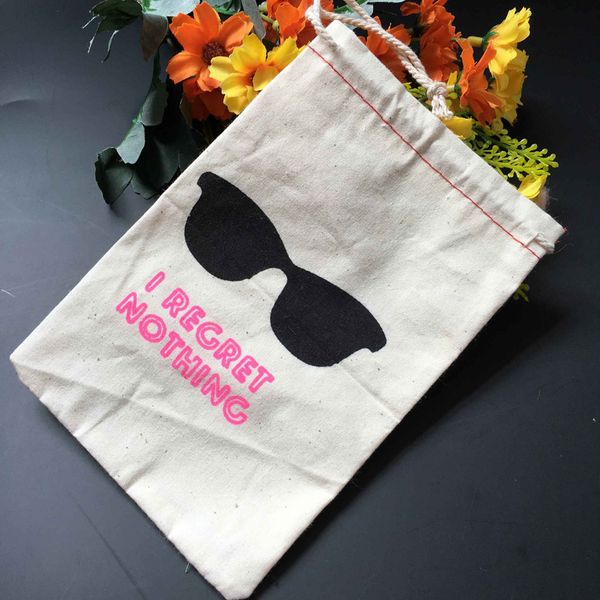 

40x i regret nothing cotton muslin favor bags bachelorette party hangover