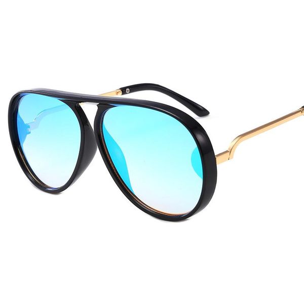 

детские стильные пилотные очки марочные девушки симпатичные вс очки партии очки оттенки прекрасные дети студенты для подарка uv400 zbwyd, Blue