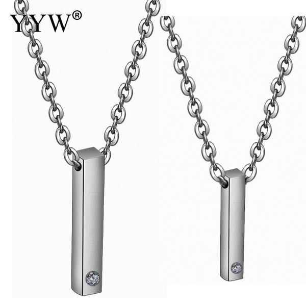 

stainless steel jewelry necklace rectangle oval chain with rhinestone jewerly gold women fashion necklace 2019 black, Silver