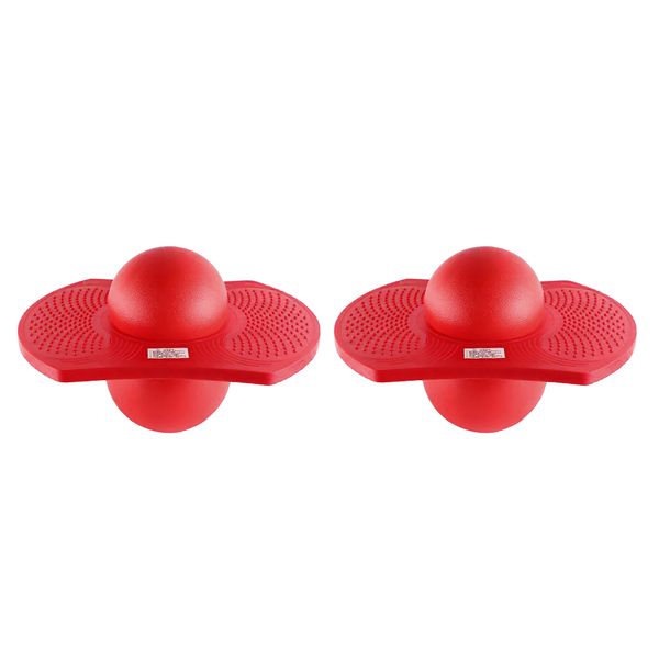 

2pcs outdoor hopper balance jumping bouncy pogo ball sports fitness red