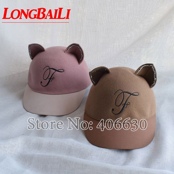 

winter fashion ear wool felt knight caps for women beret hats pwsx031, Blue;gray