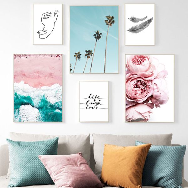 

abstract painting poster quotes canvas wall art print seascape wall pictures for living room landscape posters and prints decor