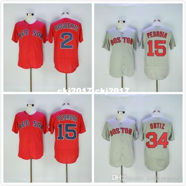 

34 david ortiz 15 dustin pedroia jersey red gray, Blue;black