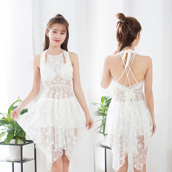 

bikinis set 2021 swimwear women three-piece cover abdomen show slim chest gather spring ladies swimsuit a2222ypd