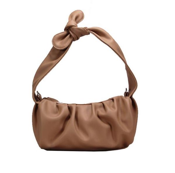 

the est brand recommends high-quality ladies handbags designer solid color pleated cloud bags bow underarm shoulder bags banquet ladies