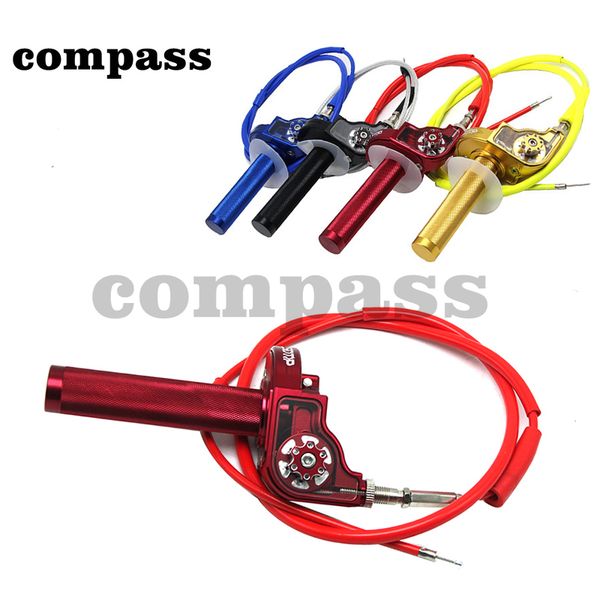 

motorcycle grips 7/8" 22mm handle throttle clamp hand grip with throttle cable for 50-250cc atv quad pit dirt bike