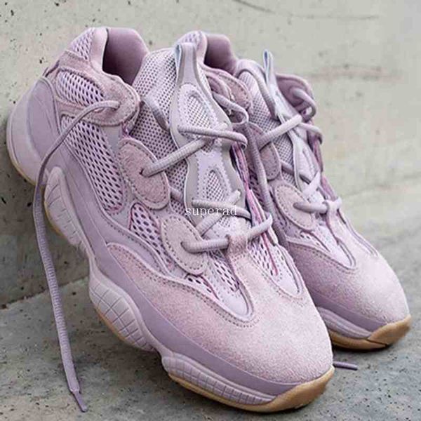 

ins 500 soft vision running shoes kanye west purple 2019 designer wave runner fashion look sport sneaker with shoebox