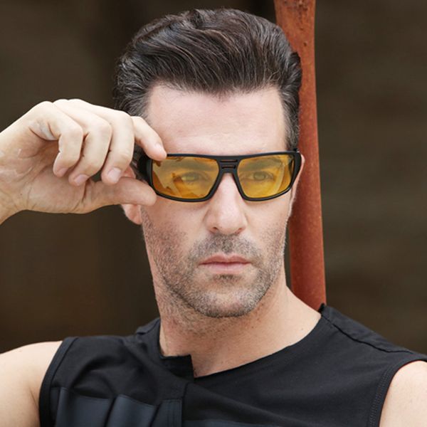 

2019 polarized night vision sunglasses fashion men safe driving anti-glare sun glasses women vintage goggles uv400 gafes de sol, White;black