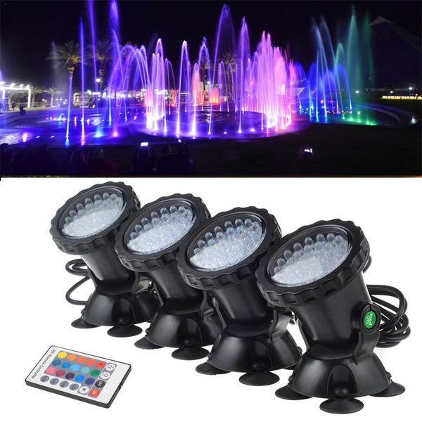

aquariums lighting 4pcs/set led spot lamp rgb underwater light 36 leds ip68 waterproof aquarium fish tank