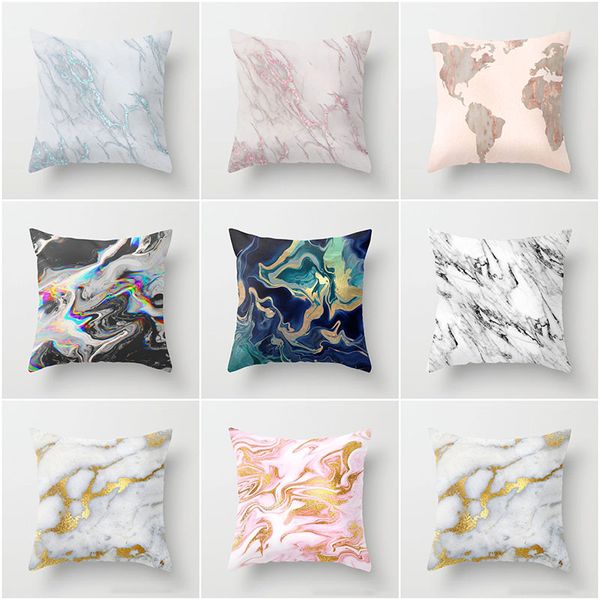 

peach skin pillow cover texture sofa cushion cover pillow case gradient colorful marble cushion covers home decorative