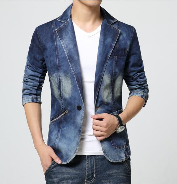 

ms джинсового блейзер костюмы v neck single button 2019 наклонных молнии мужской моды платье blazer костюмов пальто куртка бесплатной достав, White;black