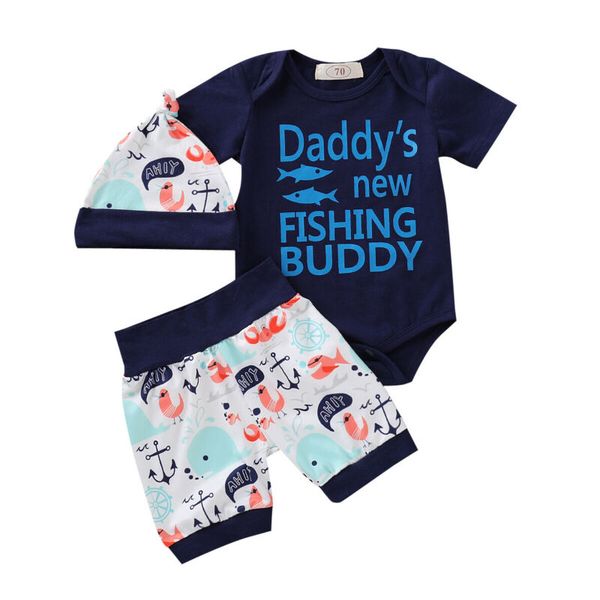 

2019 summer baby clothing toddler kids baby boy infant clothes romper shorts pants hat outfit 3pcs infant baby boys clothes, Pink;blue