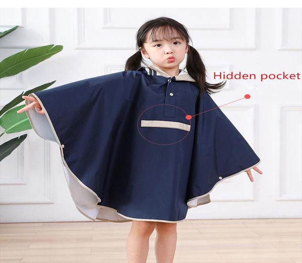 

kids raincoats for girls for waterproof windproof rainwear hat eaves design breathable comfortable poncho raincoat xnpts, Red;brown
