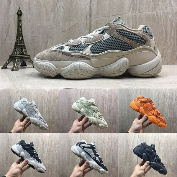 

[with box]2019 og High Quality yeezy yeezys yezzy yezzys 500 boost Kanye West static 3M material Blush super moon yellow utility black Deser