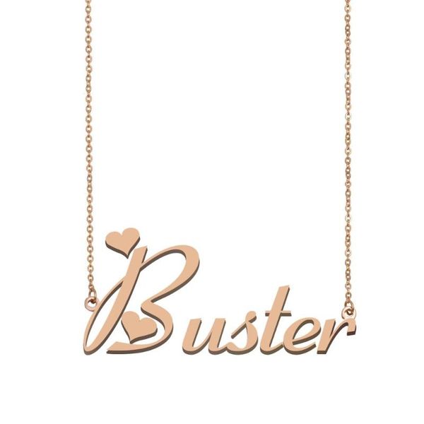 

buster name necklace, custom name necklace for women girls friends birthday wedding christmas mother days gift, Silver