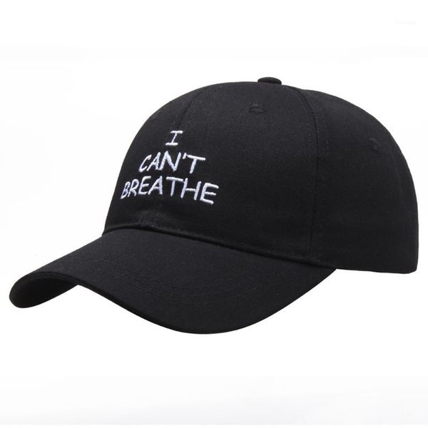

american protest i can't breathe cotton baseball cap black letter embroidery leisure sports hat 58cm adjustable1, Blue;gray